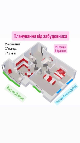 Продам 2-кімнатну квартиру, ЖК&nbsp;Русанівська&nbsp;Гавань