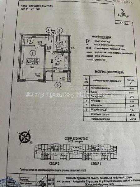 Продам 1-комнатную квартиру, ЖК&nbsp;Эврика