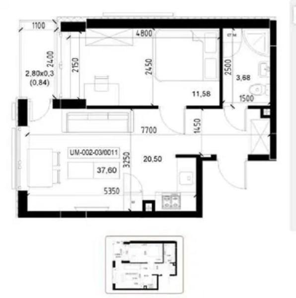 Продам 1-комнатную квартиру в новостройке