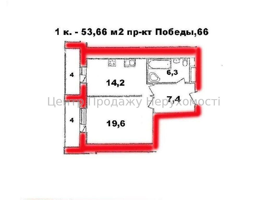 Фото Євродвушка, 54 м2, ЖК Оллексіївський,4