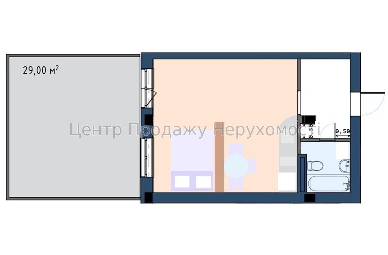 Фото Продаж 1-кімнатної квартири у Києві2